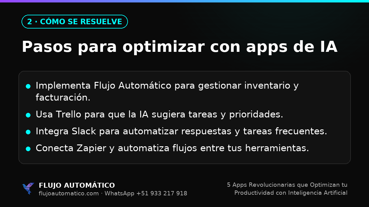 Cómo se resuelve: Pasos para optimizar con apps de IA