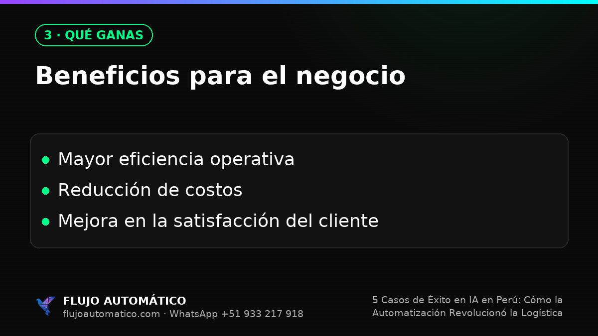Qué ganas: Beneficios para el negocio