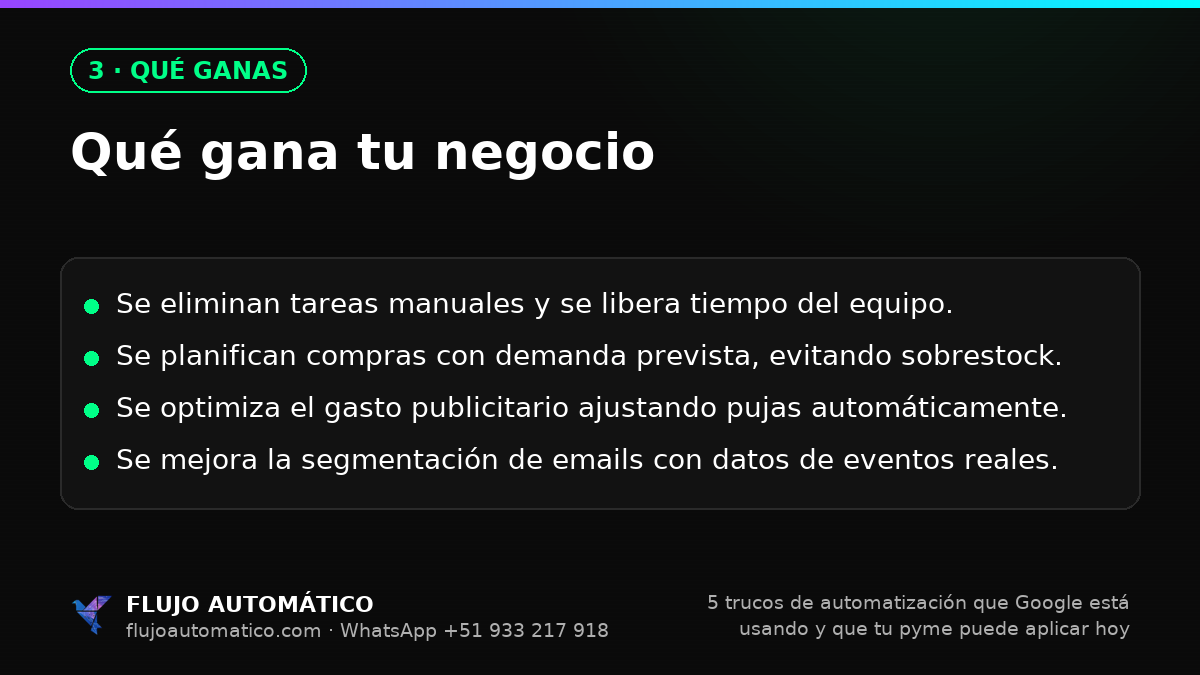 Qué ganas: Qué gana tu negocio