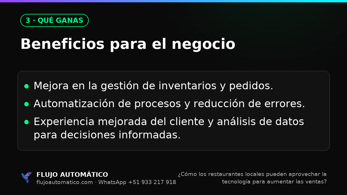 Qué ganas: Beneficios para el negocio